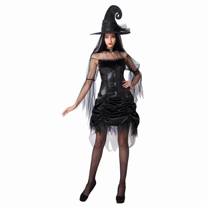 COSTUME SORCIÈRE NOIRE SEXY SUPER LUXE,Farfouil en fÃªte,Déguisements