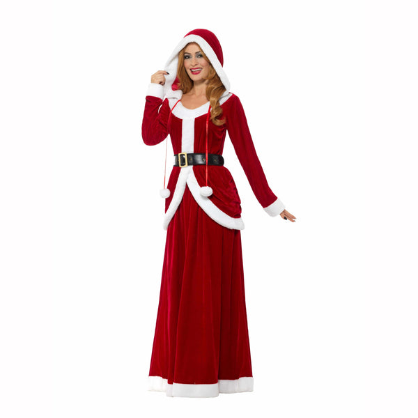 Déguisement adulte de Mère Noël élégante à capuche femme,Farfouil en fÃªte,Déguisements