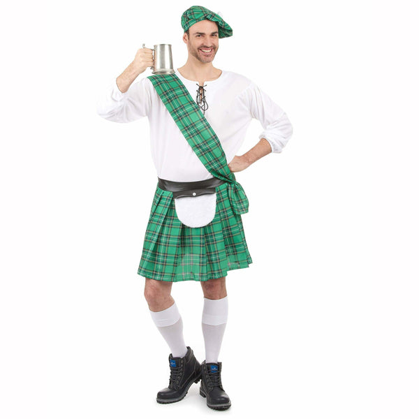 Déguisement adulte écossais vert et blanc homme,Farfouil en fÃªte,Déguisements