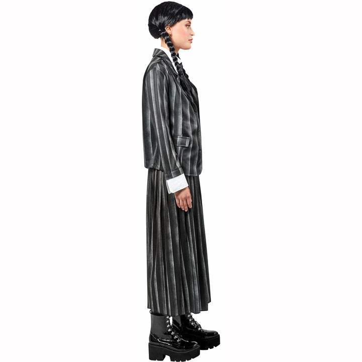 Déguisement adulte luxe uniforme Mercredi Addams™ femme,Farfouil en fÃªte,Déguisements