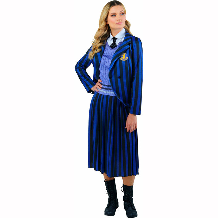 Deluxe-Erwachsenenkostüm Enid™ Wednesday-Uniform für Damen