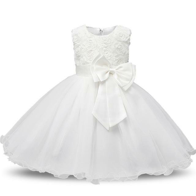 Déguisement robe fleur d'anniversaire enfants,Blanc paillettes / 100 cm,Farfouil en fÃªte,Déguisements
