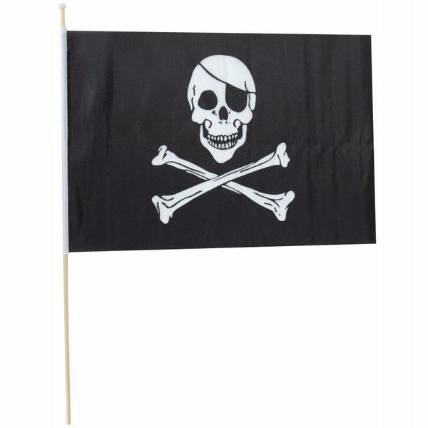 Drapeau de pirate sur hampe 45 x 30 cm,Farfouil en fÃªte,Drapeau
