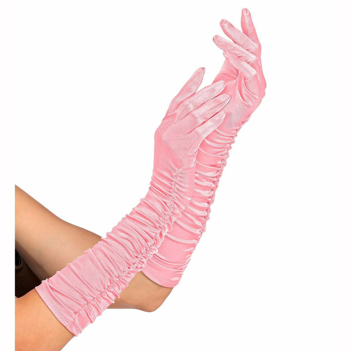 Gants adulte satinés plissés - Rose pâle,Farfouil en fÃªte,Gants