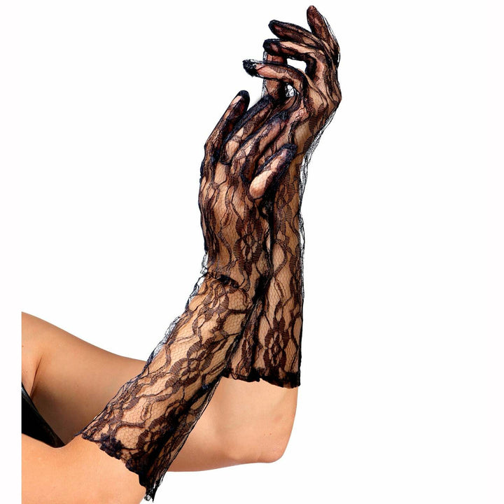 Gants longs en dentelle noire,Farfouil en fÃªte,Gants