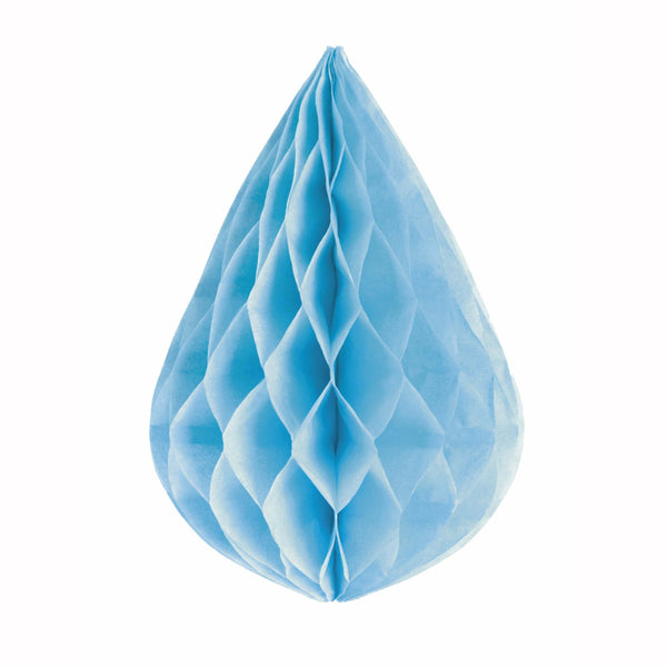 Goutte alvéolée bleu aqua 12,5 cm,Farfouil en fÃªte,Lampions, lanternes, boules alvéolés