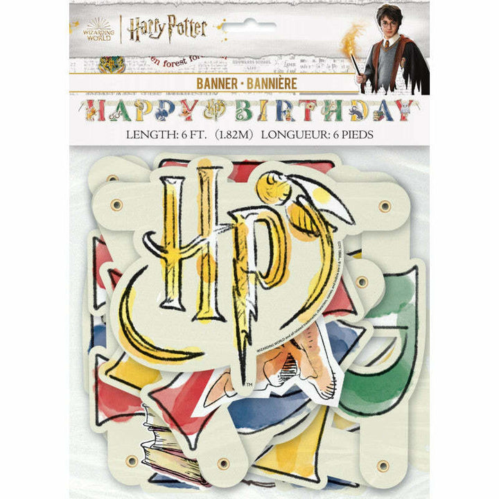 Guirlande / bannière "Happy Birthday" Harry Potter™ 182 cm,Farfouil en fÃªte,Guirlandes, fanions et bannières