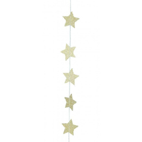 Guirlande pailletée étoiles or 2,50 mètres,Farfouil en fÃªte,Guirlandes, fanions et bannières