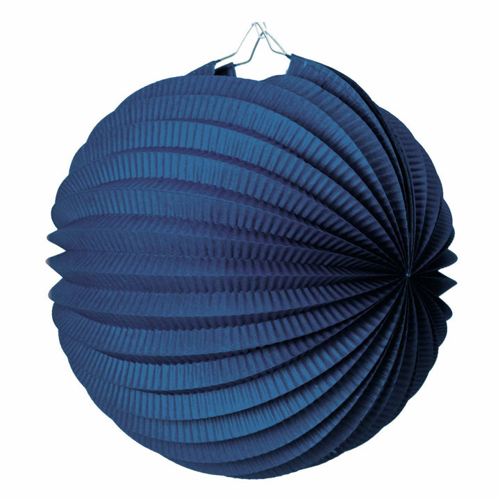 Lampion ballon bleu marine 20 cm,Farfouil en fÃªte,Lampions, lanternes, boules alvéolés