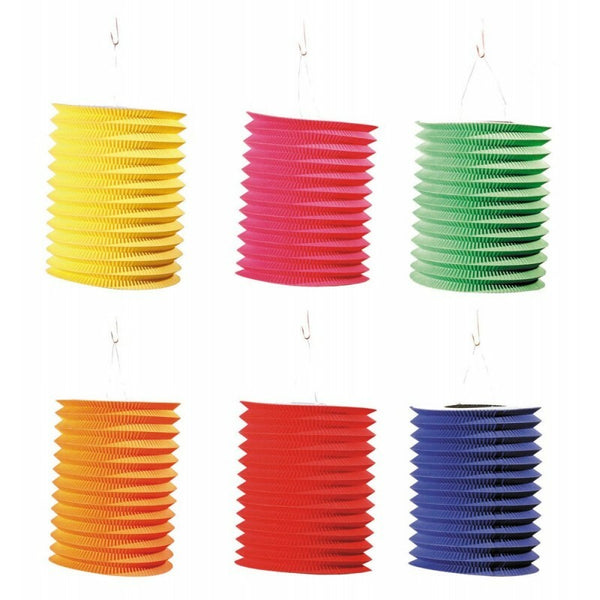Lampion cylindrique uni 13 cm - coloris aléatoire,Farfouil en fÃªte,Lampions, lanternes, boules alvéolés