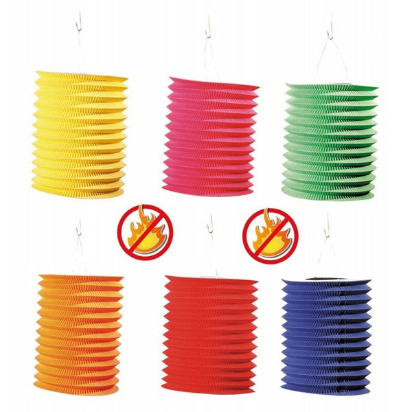 Lampion cylindrique uni 16 cm - coloris aléatoire,Farfouil en fÃªte,Lampions, lanternes, boules alvéolés
