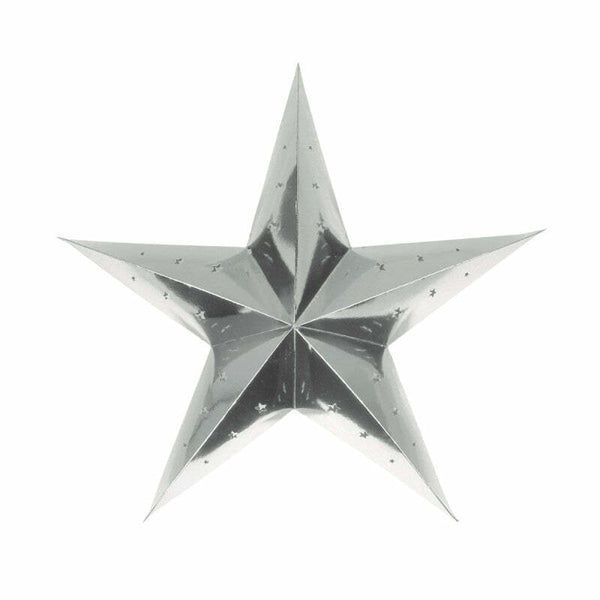 Lanterne étoile argent 30 cm,Farfouil en fÃªte,Lampions, lanternes, boules alvéolés