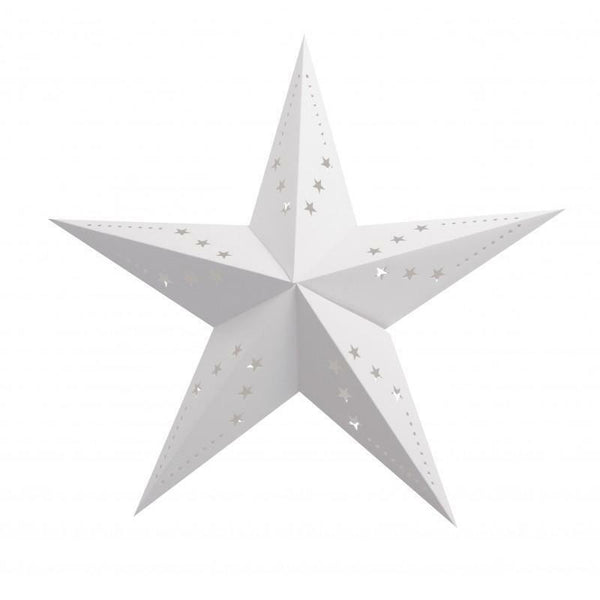 Lanterne étoile blanche 30 cm,Farfouil en fÃªte,Lampions, lanternes, boules alvéolés