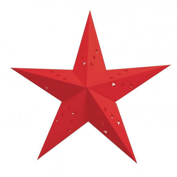 Lanterne étoile rouge 30 cm,Farfouil en fÃªte,Lampions, lanternes, boules alvéolés