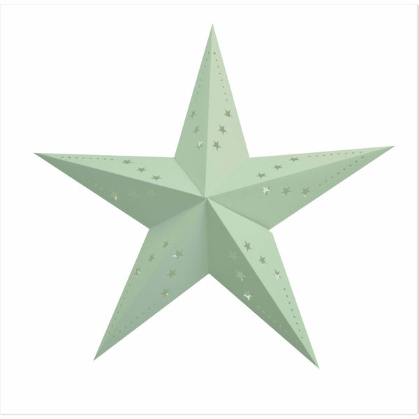 Lanterne étoile vert pastel 30 cm,Farfouil en fÃªte,Lampions, lanternes, boules alvéolés