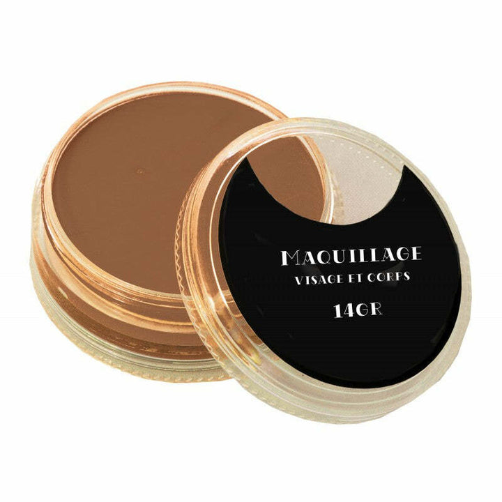 Maquillage visage et corps fard crème marron 14 grs,Farfouil en fÃªte,Maquillage de scène