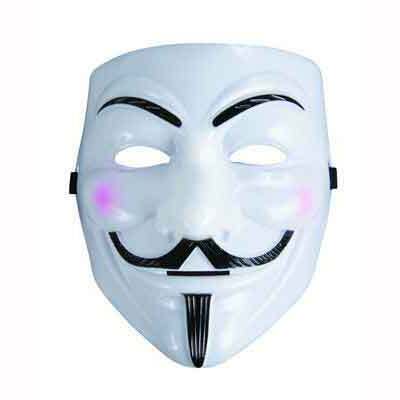 Masque Anonymous blanc,Farfouil en fÃªte,Masques