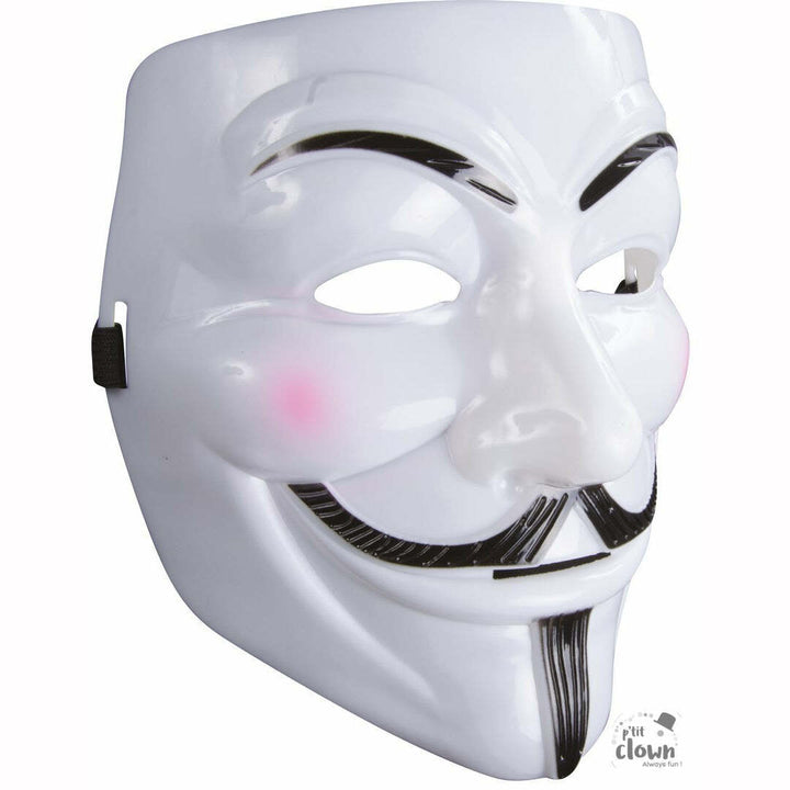 Masque Anonymous blanc,Farfouil en fÃªte,Masques