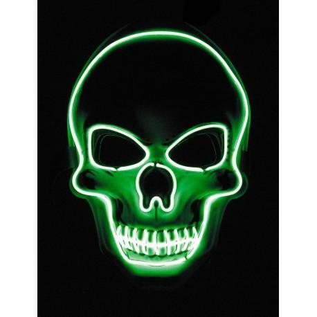 Masque crâne LED vert,Farfouil en fÃªte,Masques