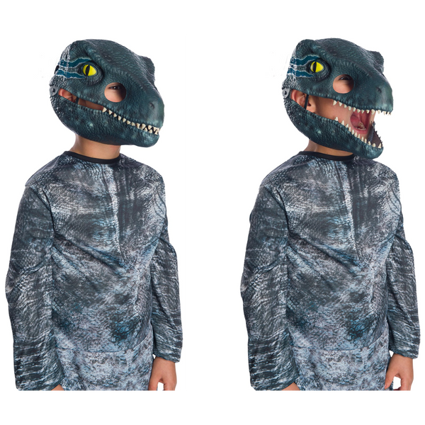 Masque enfant articulé vélociraptor Jurassic World™,Farfouil en fÃªte,Masques