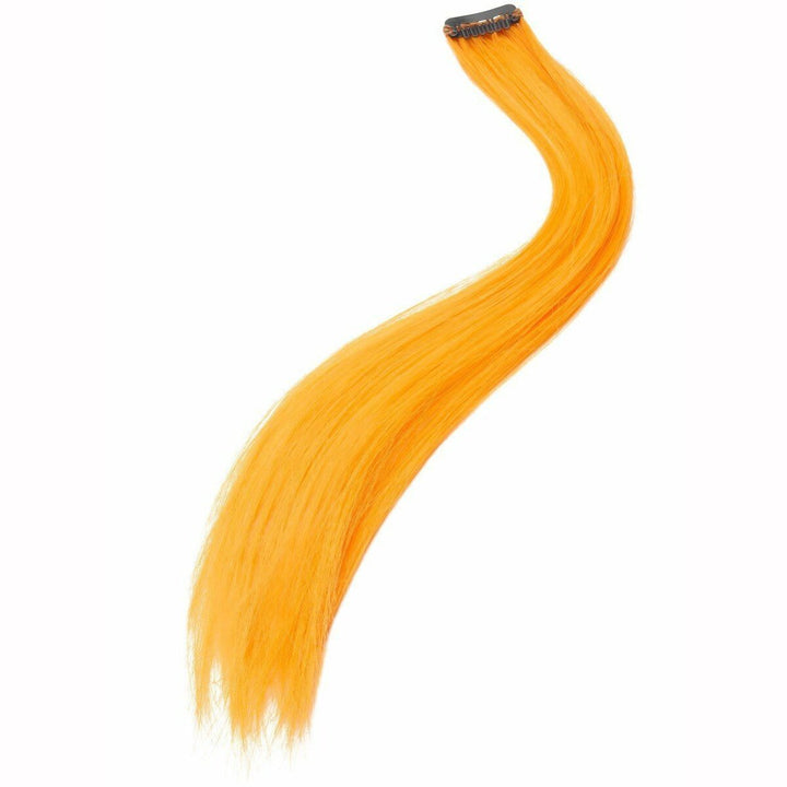 Mèche à clipser orange fluo,Farfouil en fÃªte,Coloration des cheveux