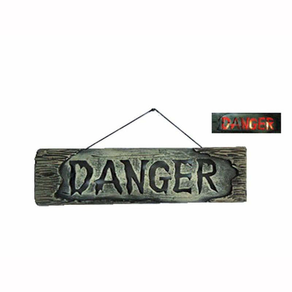 Pancarte / panneau  lumineux "Danger" à suspendre,Farfouil en fÃªte,Pompons, suspensions