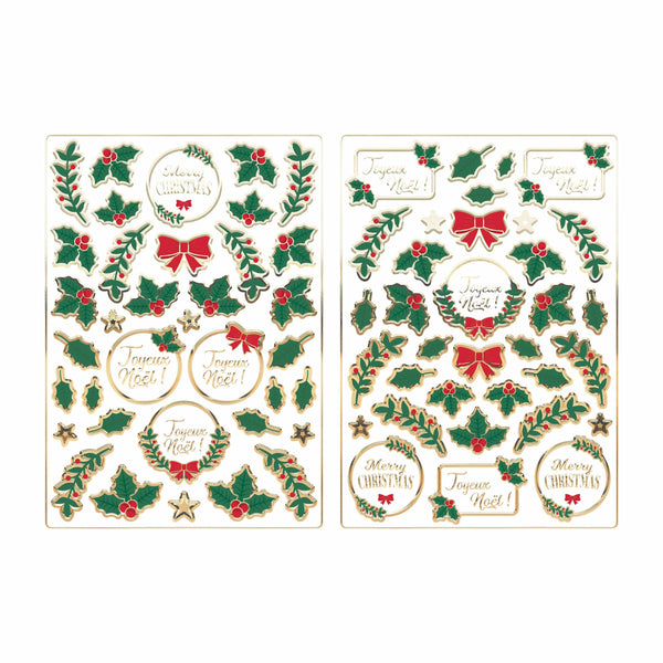 Planches de 70 stickers Houx de Noël,Farfouil en fÃªte,Décorations