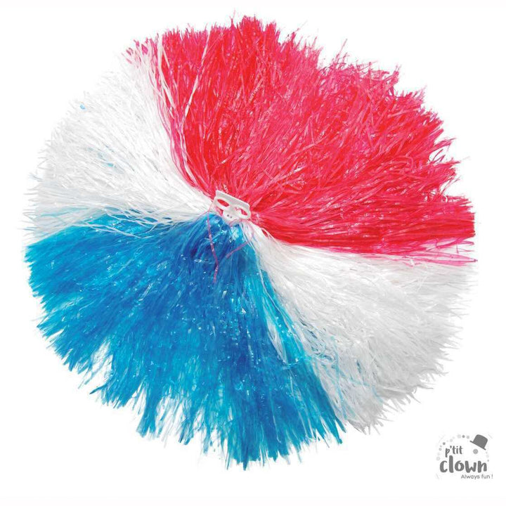 Pompon en plastique 110gr - Tricolore,Farfouil en fÃªte,Accessoires de déguisement