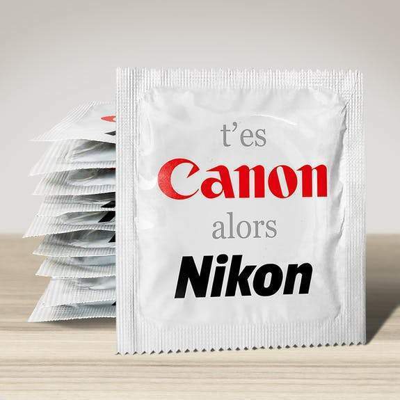 Préservatif humoristique - T'es Canon alors Nikon,Farfouil en fÃªte,Cadeaux anniversaires festifs et rigolos