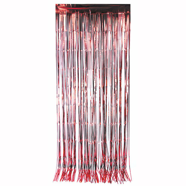 Rideau brillant rouge 92 x 250 cm,Farfouil en fÃªte,Pompons, suspensions