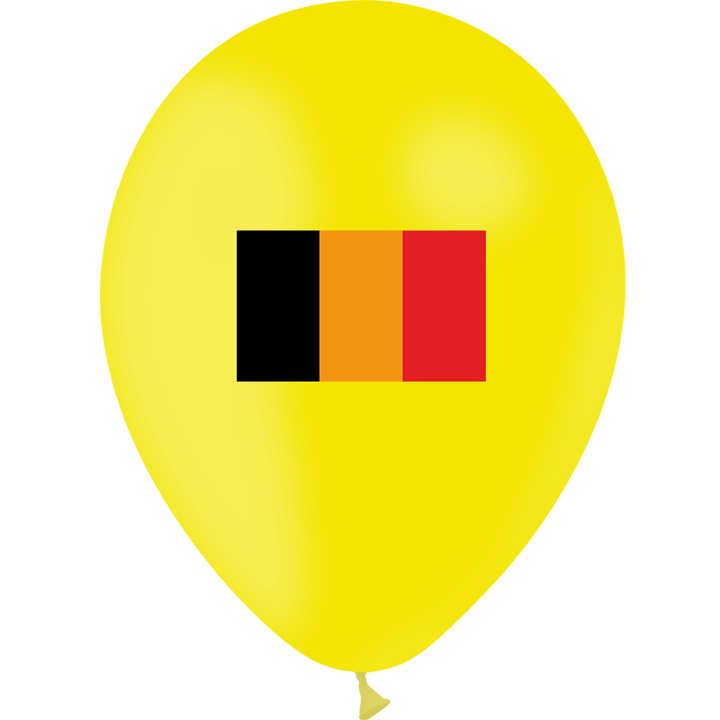 Sachet de 10 ballons Belgique 11" 28 cm Balloonia®,Farfouil en fÃªte,Ballons