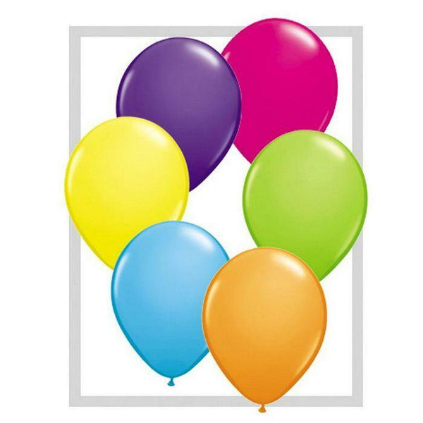 SACHET DE 100 BALLONS MULTICOLORES ASSORTIMENT TROPICAL 5" 28 CM QUALATEX©,Farfouil en fÃªte,Ballons