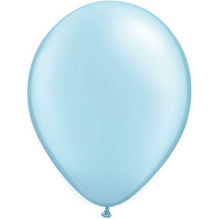 SACHET DE 25 BALLONS BLEU PÂLE PASTEL PEARL 11" QUALATEX,Farfouil en fÃªte,Ballons