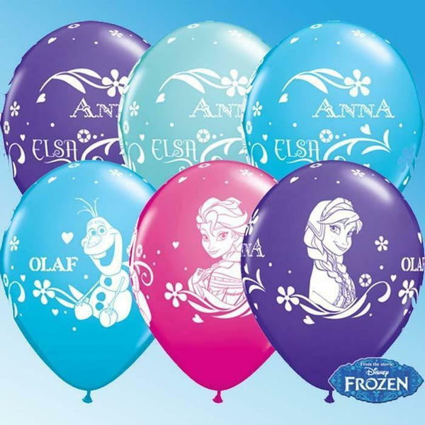 Ballon en aluminium Disney La Reine des Neiges forme ronde Happy Birthday -  43 cm
