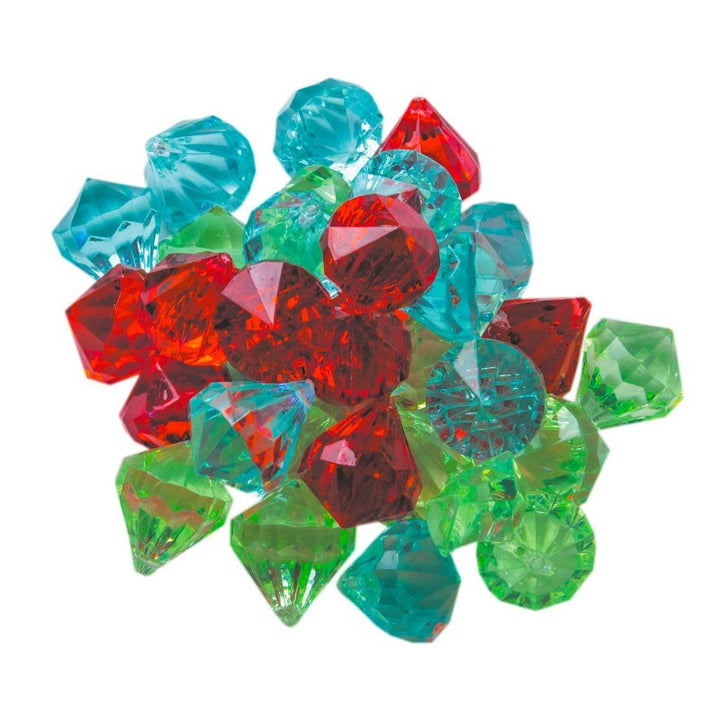 Sachet de 30 pierres précieuses en plastique,Farfouil en fÃªte,Décorations