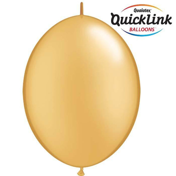 Sachet de 50 ballons Quicklink métal or 6" 15 cm Qualatex®,Farfouil en fÃªte,Ballons