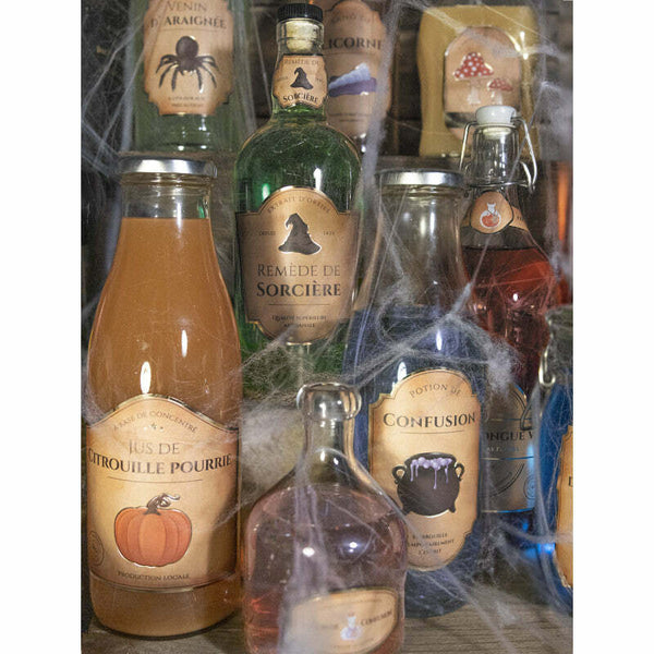 Set d'étiquettes pour bouteilles "Bar des sorciers" Apprenti Sorcier,Farfouil en fÃªte,Marques places, marques verres, étiquettes, porte-nom