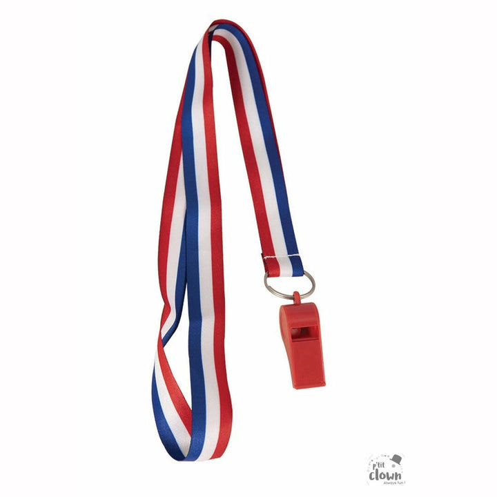 Sifflet de supporter avec ruban tricolore France,Farfouil en fÃªte,Accessoires de déguisement