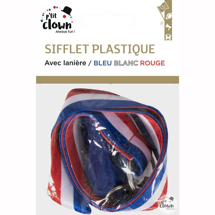 Sifflet de supporter avec ruban tricolore France,Farfouil en fÃªte,Accessoires de déguisement