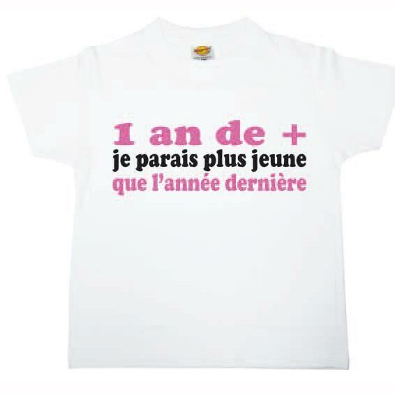 T-SHIRT NEW AGE F 1 AN DE +,Farfouil en fÃªte,Cadeaux anniversaires festifs et rigolos