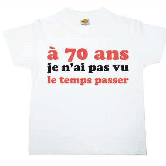 T-SHIRT NEW AGE F 70 ANS,Farfouil en fÃªte,Cadeaux anniversaires festifs et rigolos