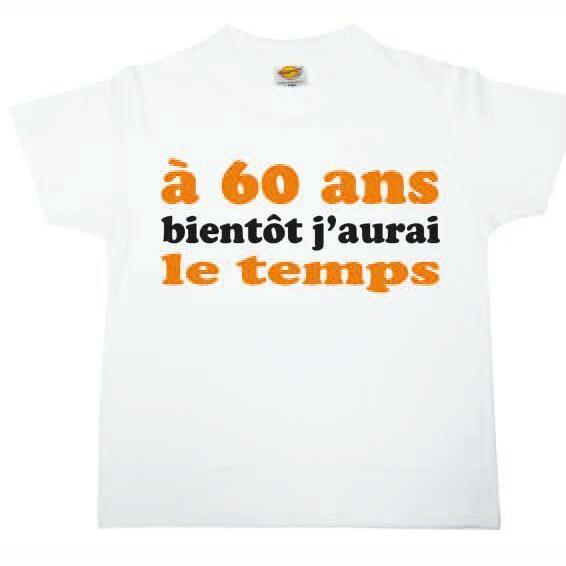 T-SHIRT NEW AGE H 60 ANS,Farfouil en fÃªte,Cadeaux anniversaires festifs et rigolos