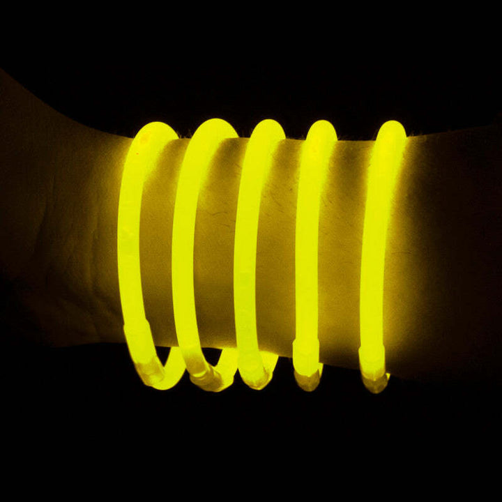 100 bracelets fluo & lumineux jaune