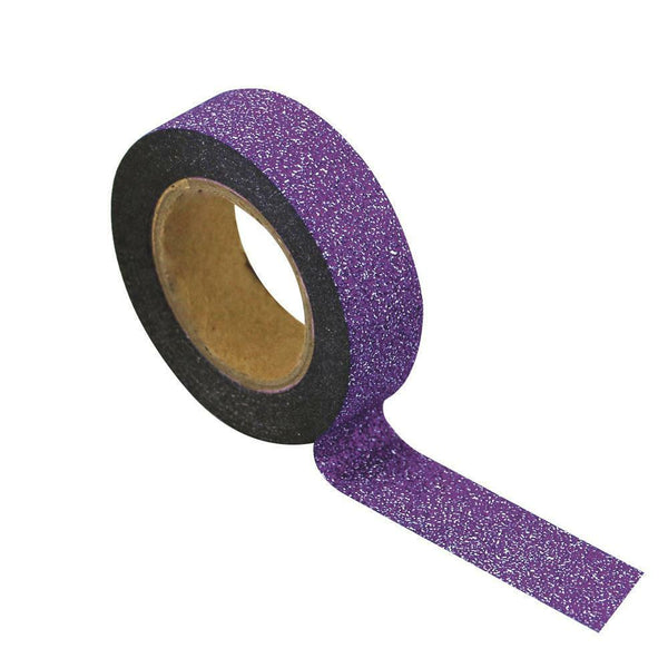 Washi tape / rouleau adhésif glitter violet,Farfouil en fÃªte,Rubans, bolducs