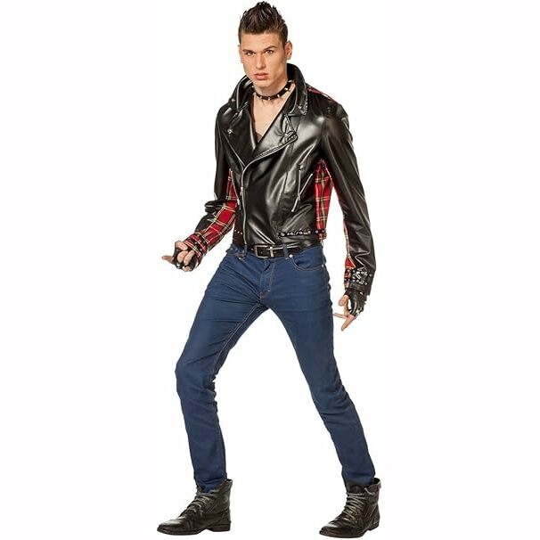 COSTUME VESTE HOMME PUNK ANNÉES 80,,Farfouil_en_fete