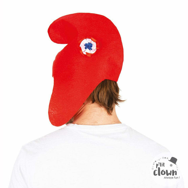 Bonnet phrygien en feutrine rouge avec cocarde 59 cm,Farfouil en fÃªte,Chapeaux