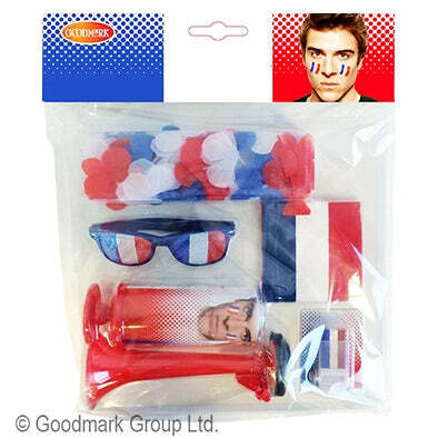 Kit d'accessoires de supporter France,Cotillons, serpentins, sans gênes, confettis,Farfouil_en_fete