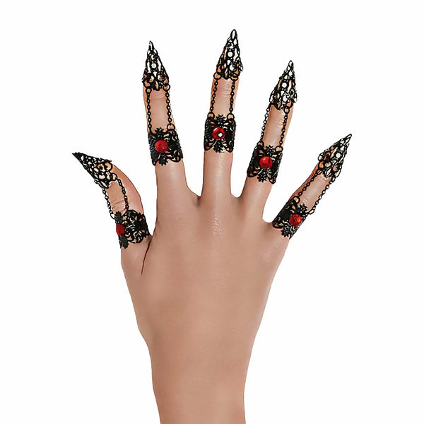 Lot de 5 Anneaux Gothiques pour Ongles,Farfouil en fÃªte,Bijoux