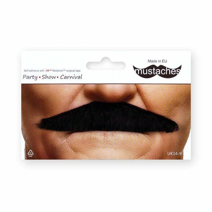 Moustache policier noire luxe,Moustaches, barbes,Farfouil_en_fete