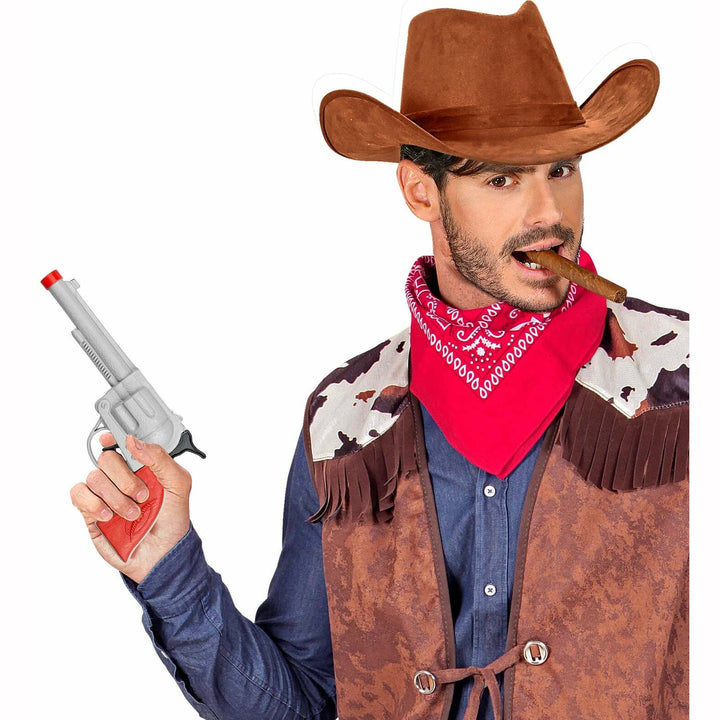 Pistolet cow-boy plastique couleurs au choix noir ou gris,Farfouil en fÃªte,Armes